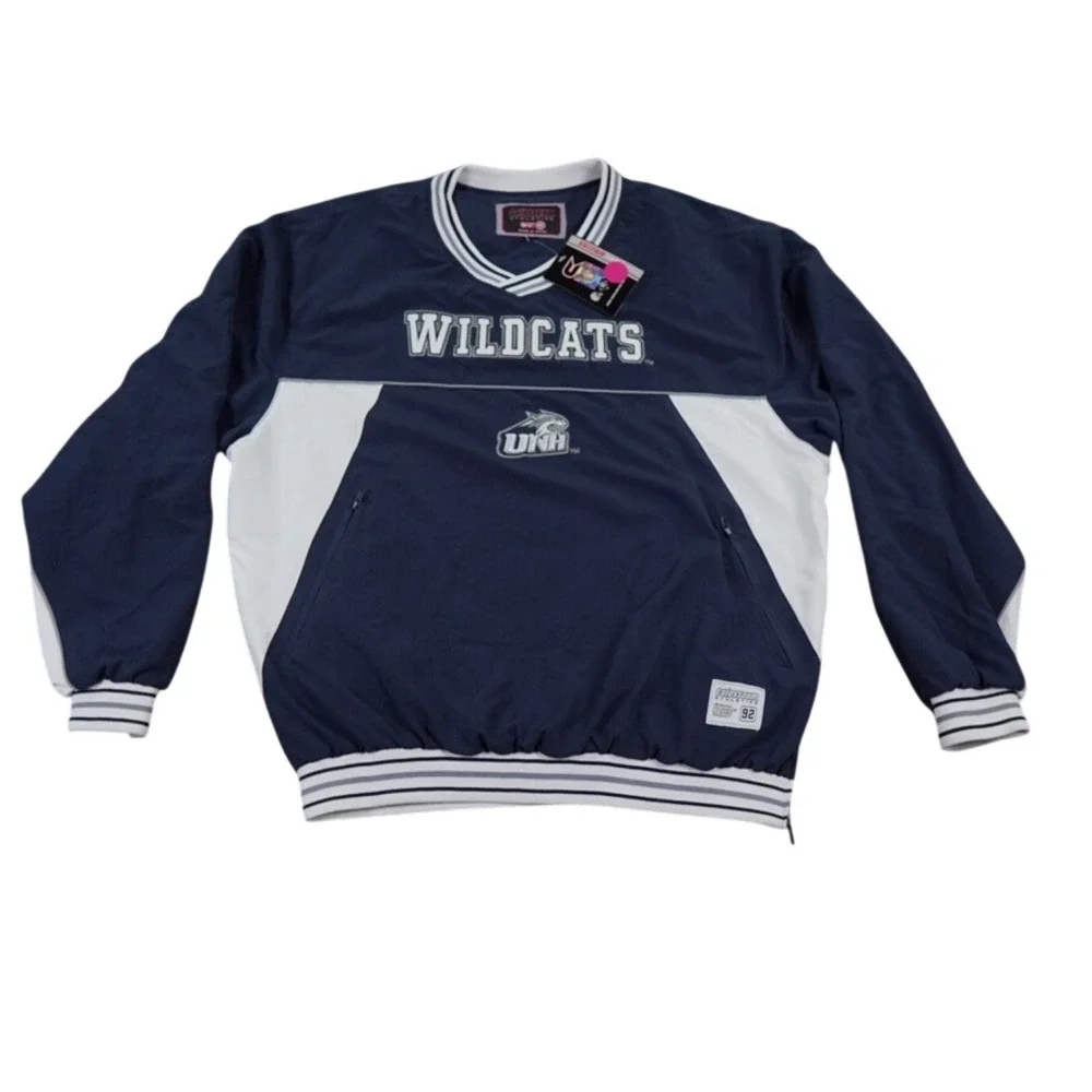 UNH Wildcats Colosseum Windbreaker Mens Medium Navy University New Hampshire NWT